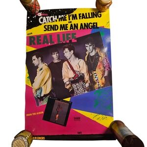 Real Life Send Me An Angel Vintage 1984 Promo Album Poster 23x35 MCA Records